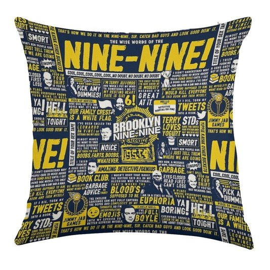 Wise Words of The Nine-Nine Linen Throw Pillow Cover