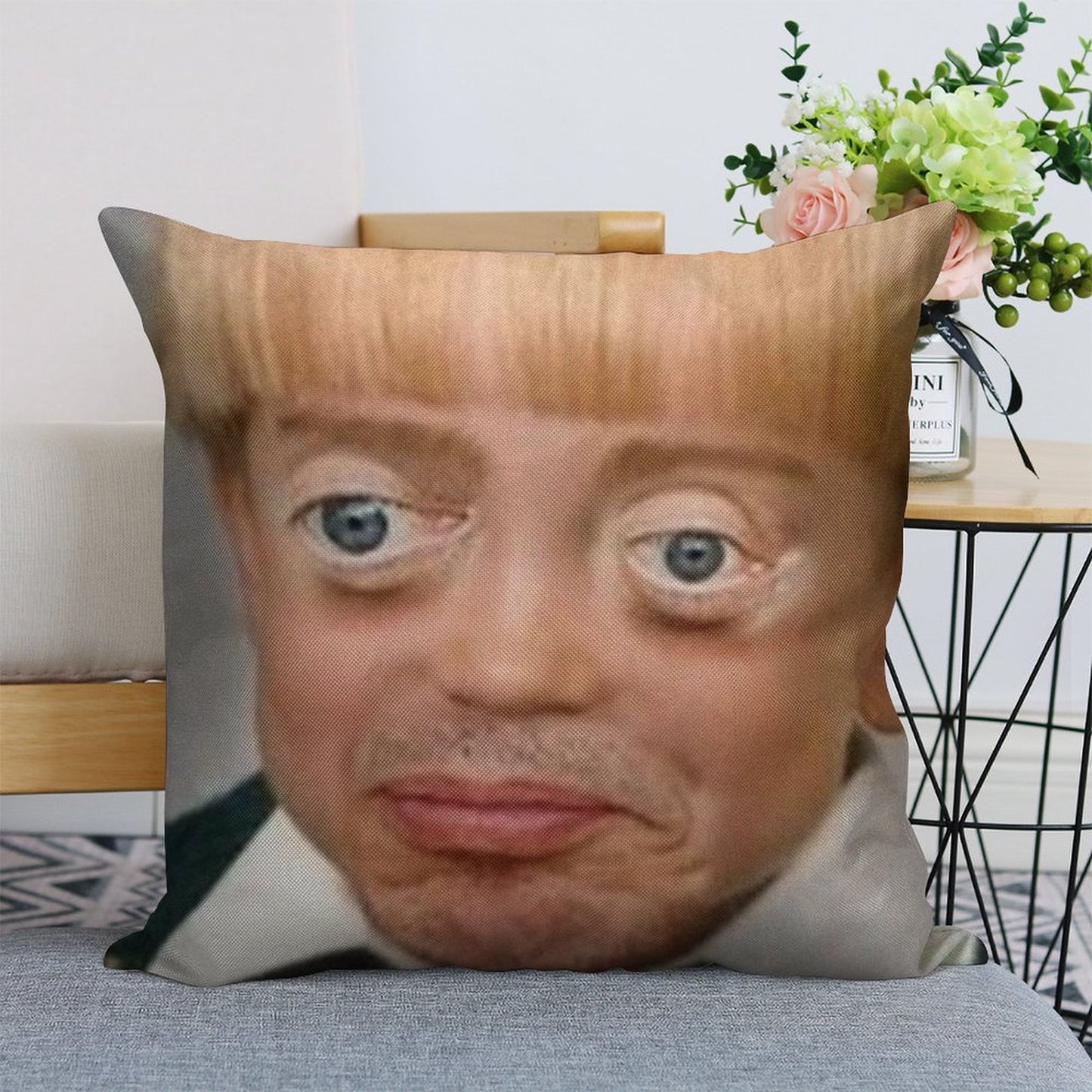 Steve Buscemi Boy Linen Throw Pillow Cover