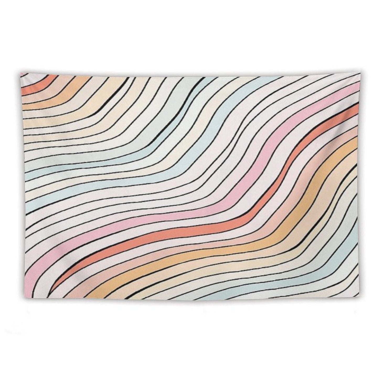 Wavy Summer Aesthetic Tapestry