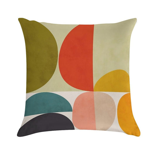 Mid Century 3 Soft Easy Maintenance Throw Pillow