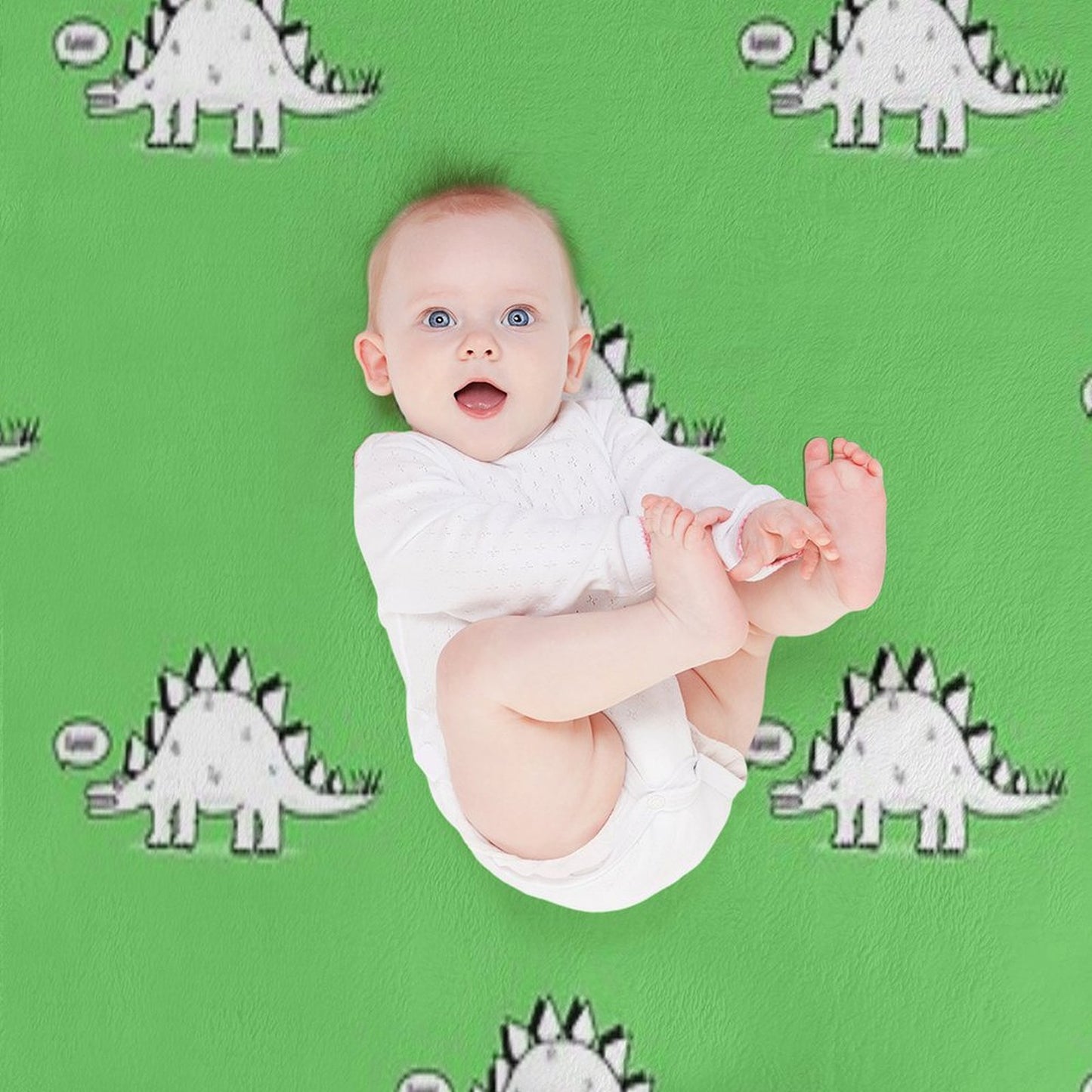 Cartoon Stegosaurus Throw Blanket