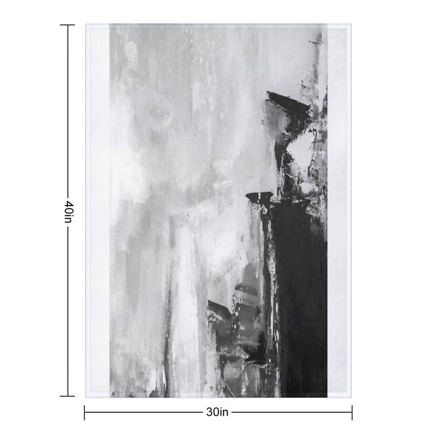 Gray Abstract Throw Blanket