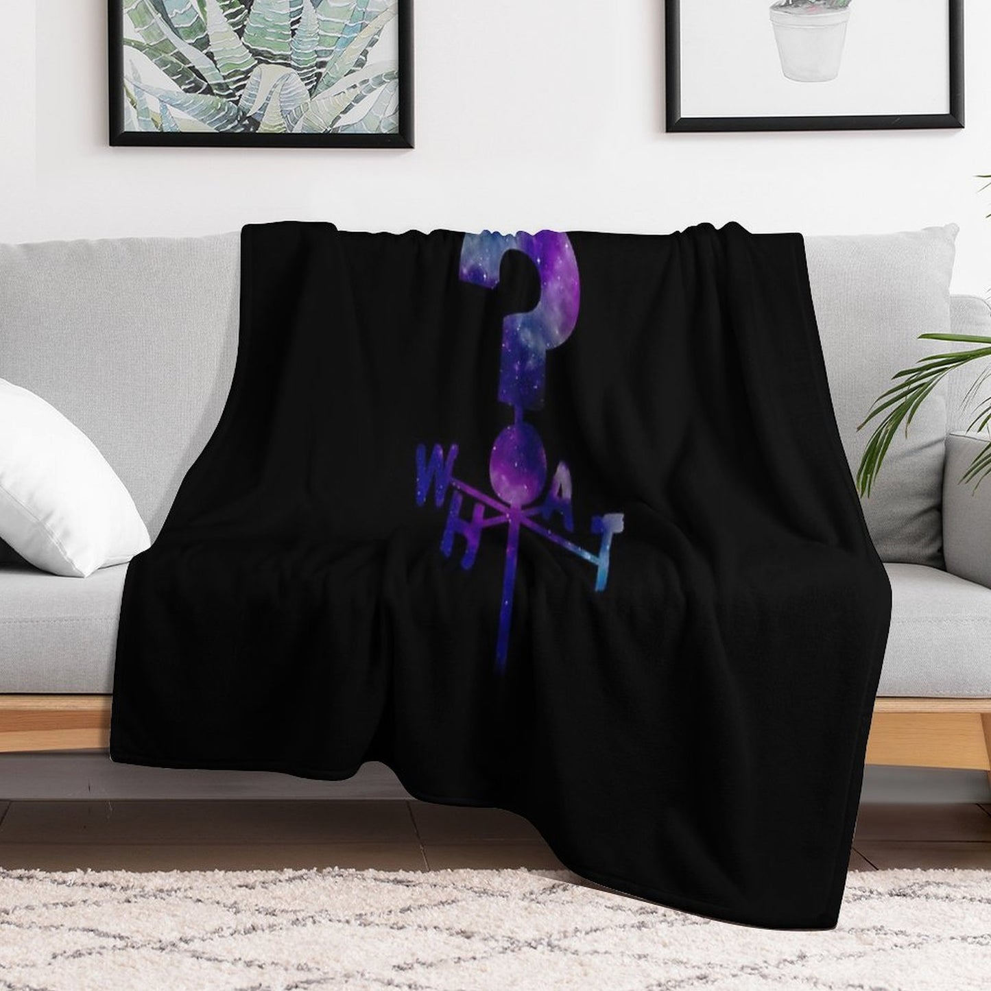 The Mystery Shack Question Mark Weathervane Throw Blanket