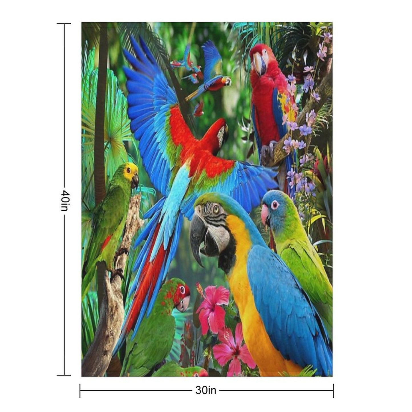 Parrots Throw Blanket