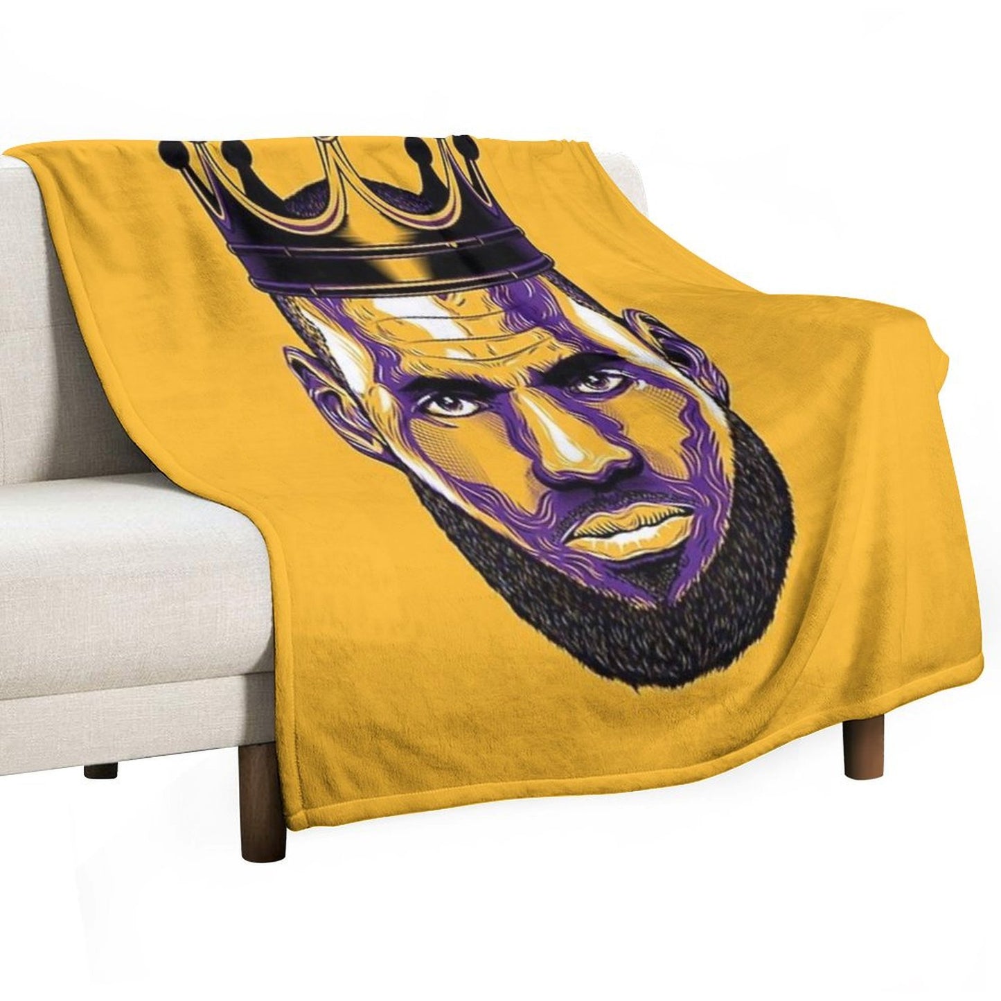 King Lebron James Throw Blanket