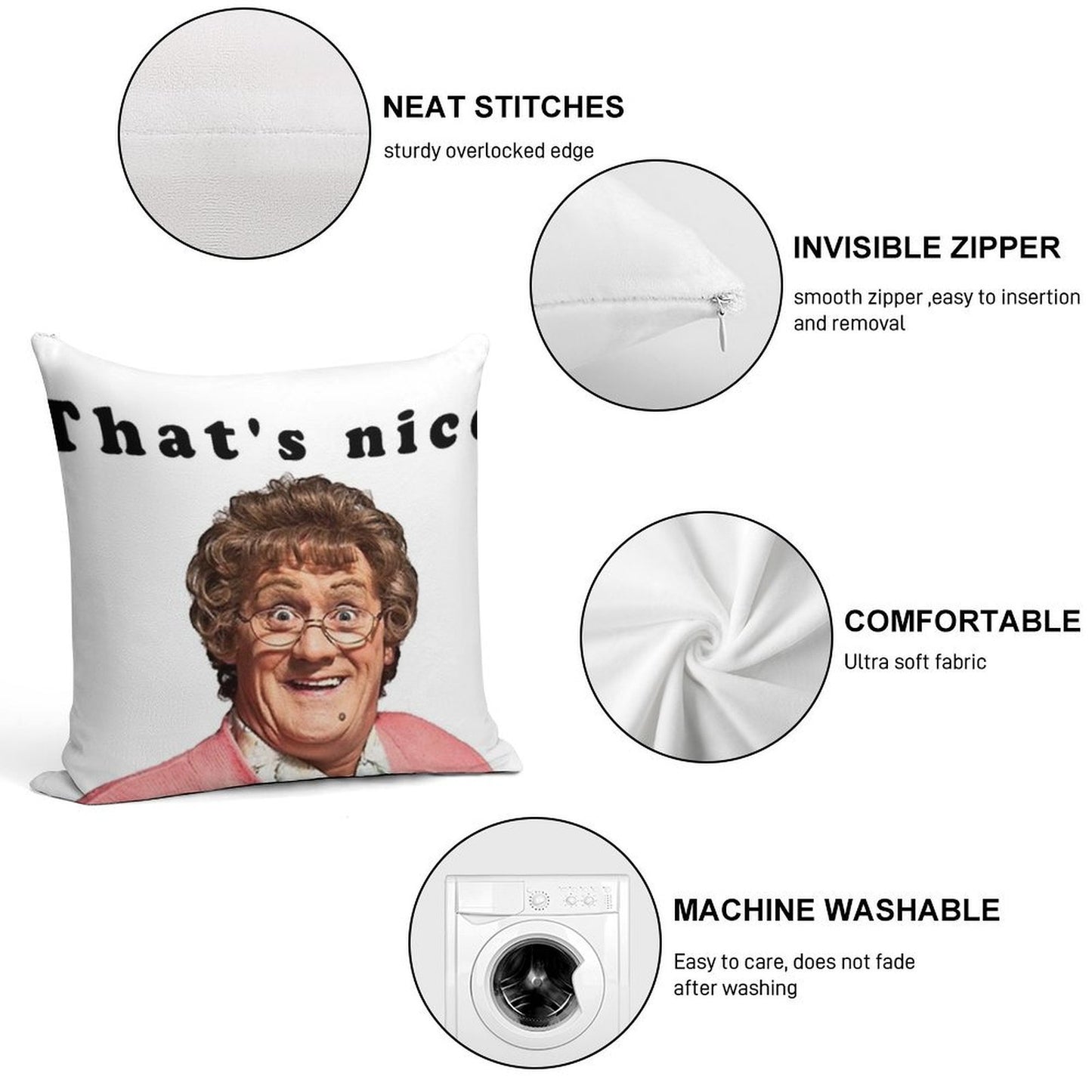 That's  Nice Soft Durable Construction Throw Pillow