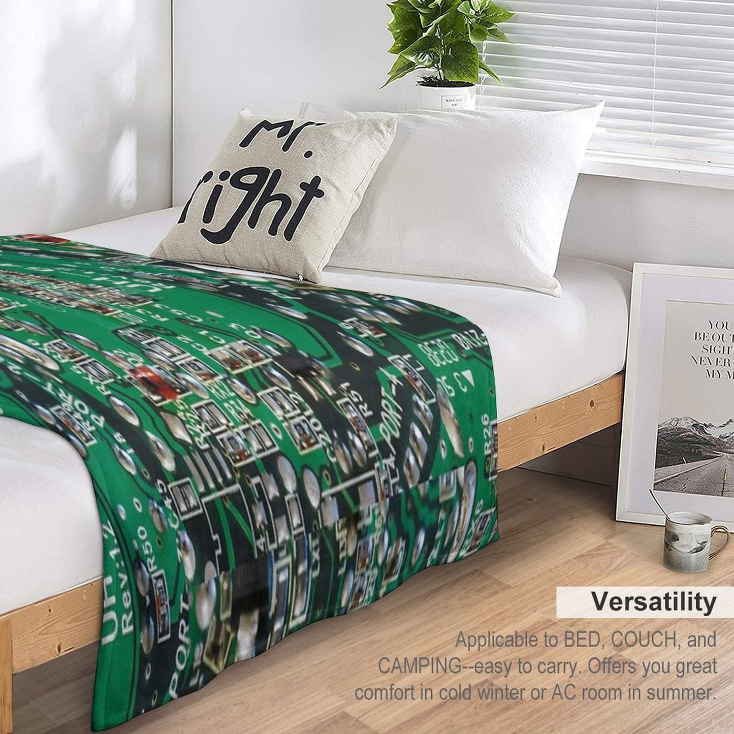 Electric Circuit Board Throw Blanket
