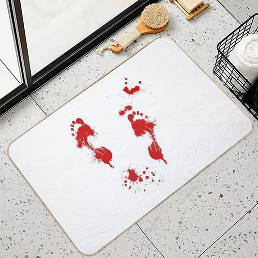 Bloody Footprints Bath Mat