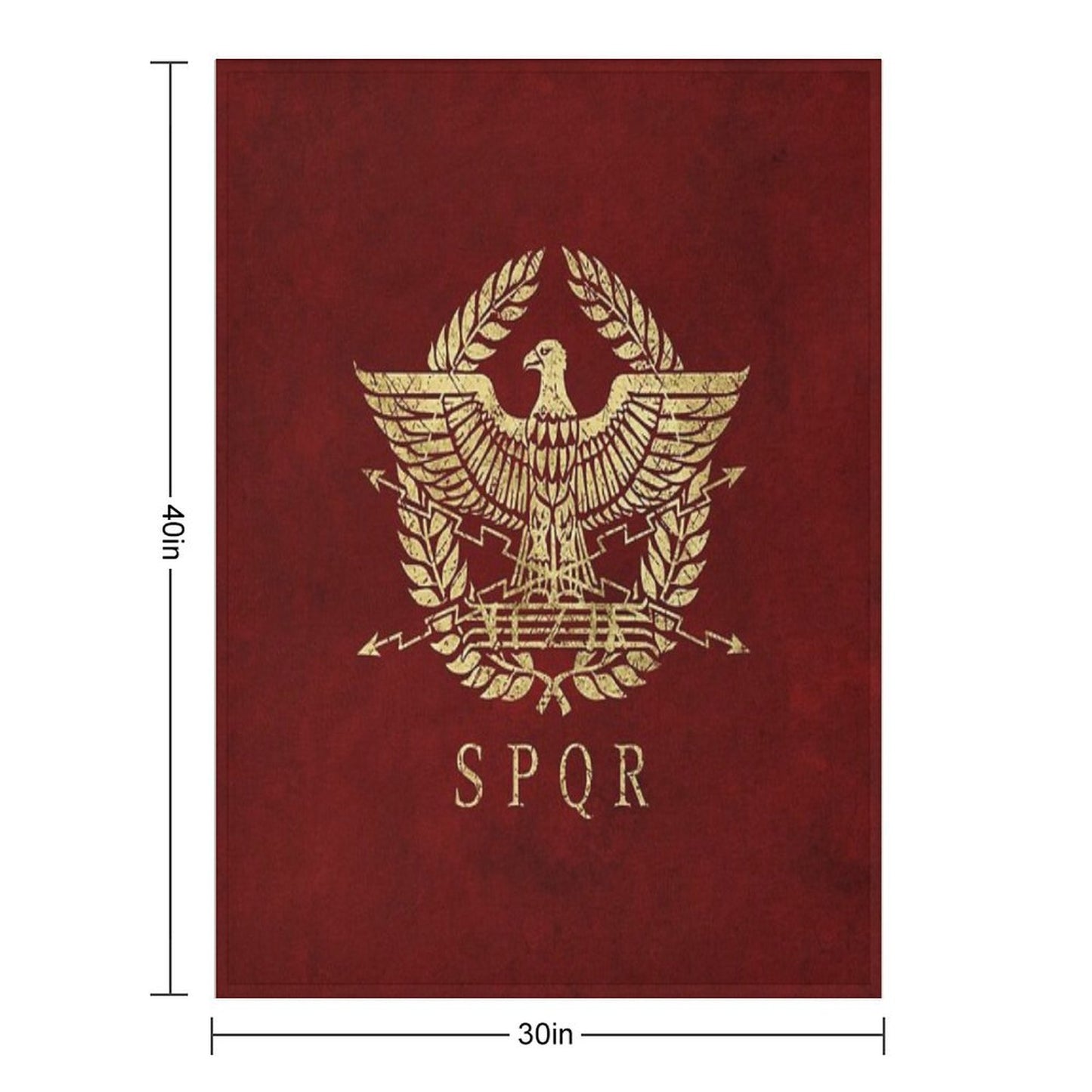 Roman Empire Emblem - Vintage Gold Throw Blanket