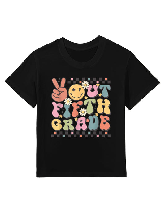 Last Day Of 5th Grade Peace Out Fifth Grade Graduation Kids T-Shirt