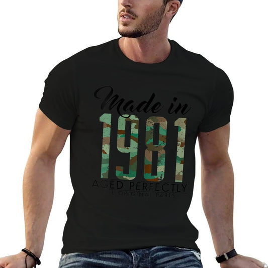 Womens 40th Birthday Camou Made in 1981 40 Years Old Soldier Quick-drying T-Shirt