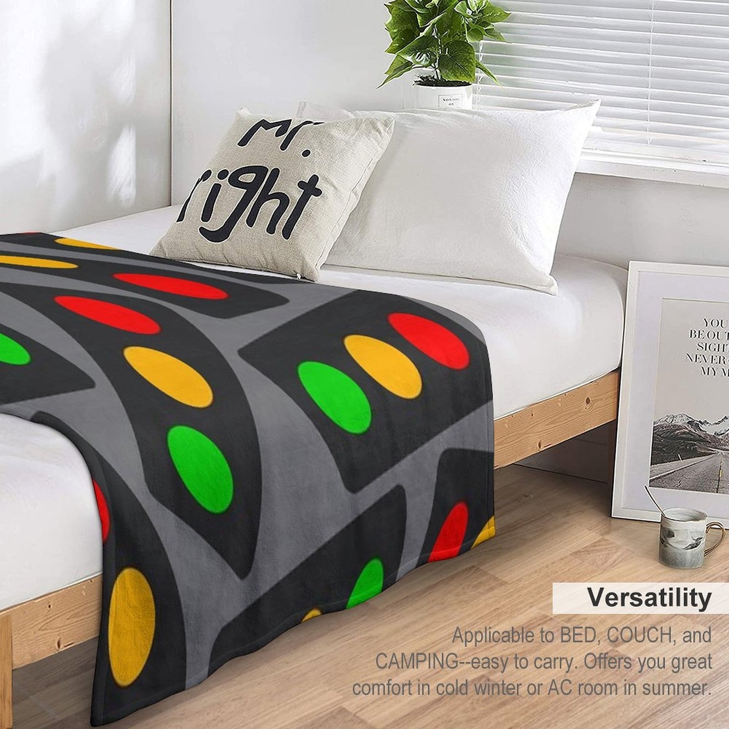 Large Traffic Light Pattern (Large & Full Version) Throw Blanket