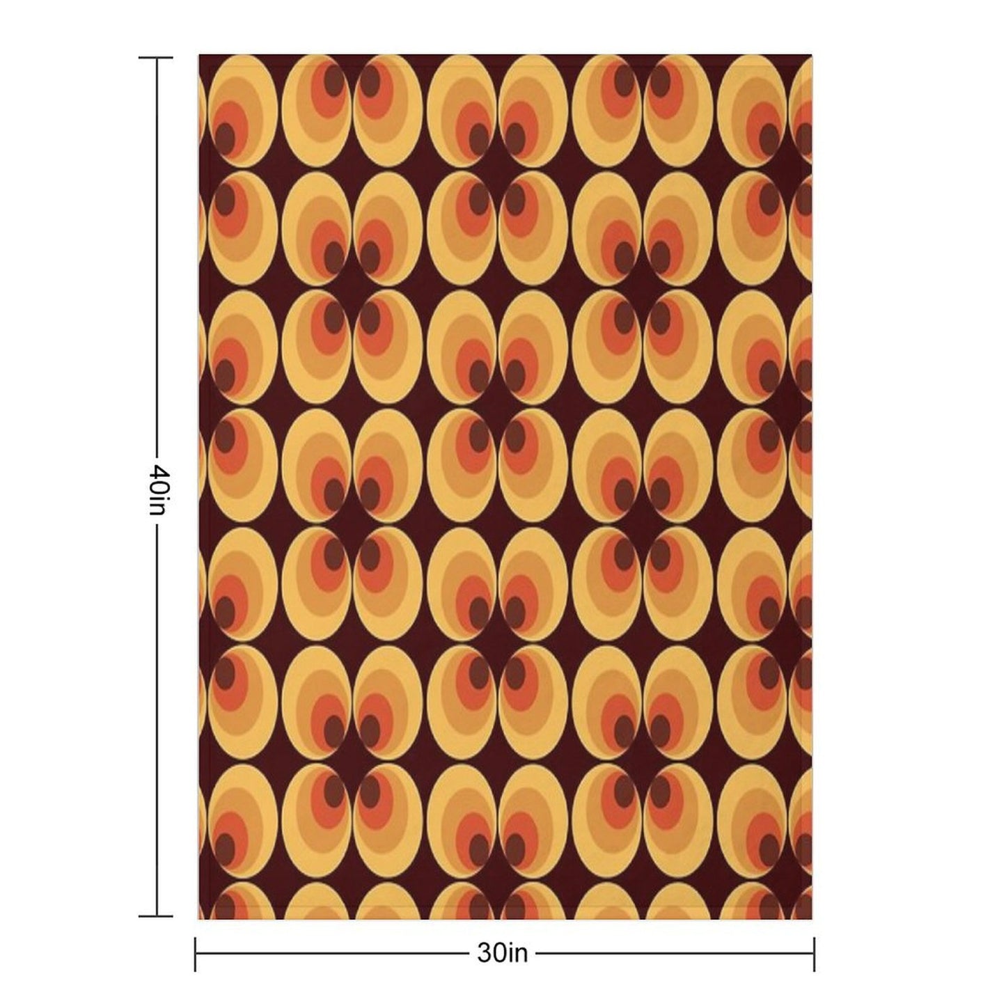 Retro Orange Throw Blanket