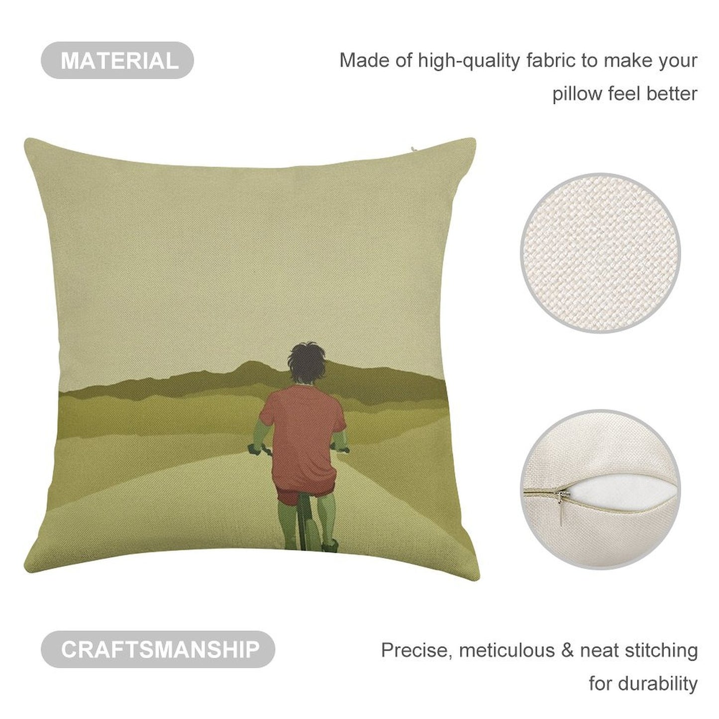Siempre Adelante Linen Throw Pillow Cover