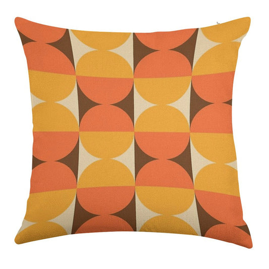 Mid Century Modern Geometric Abstract Pattern 727 Linen Throw Pillow Cover
