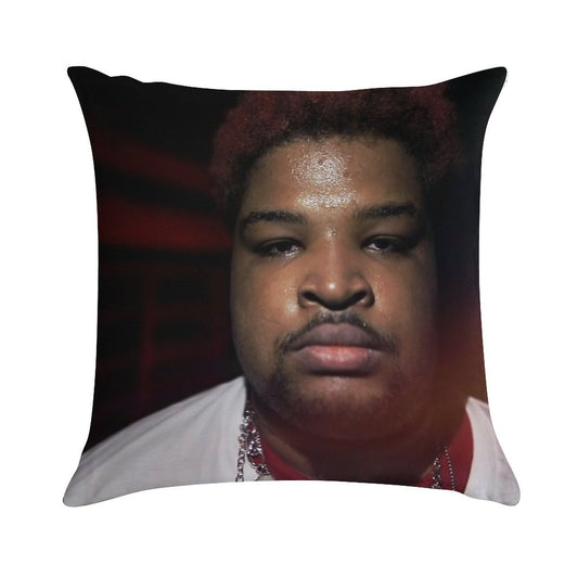 Mario Judah Looking FIRE Soft Reinforced Edging Throw Pillow