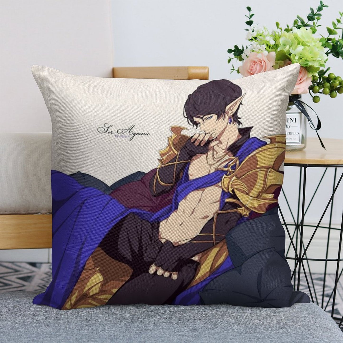 Ser Aymeric Linen Throw Pillow Cover