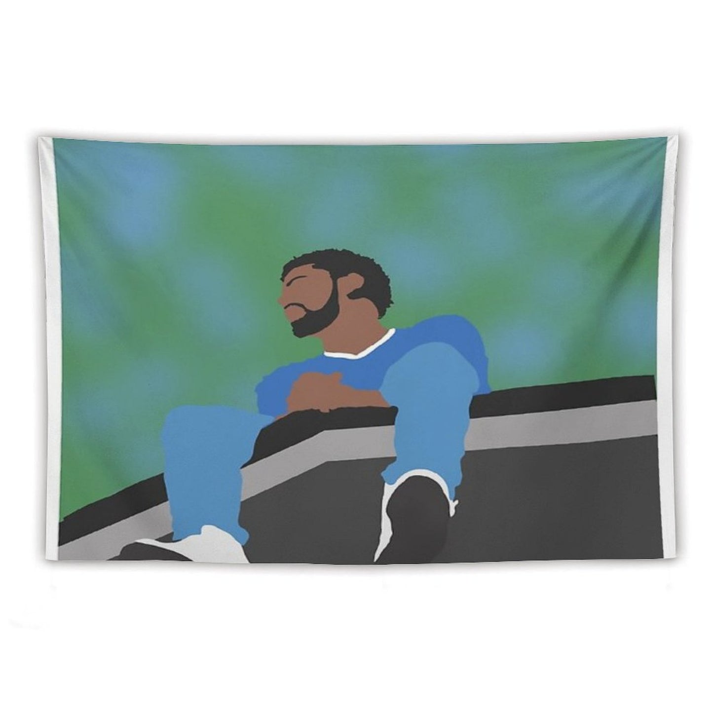 J. Cole Minimalist Album Cover Tapestry