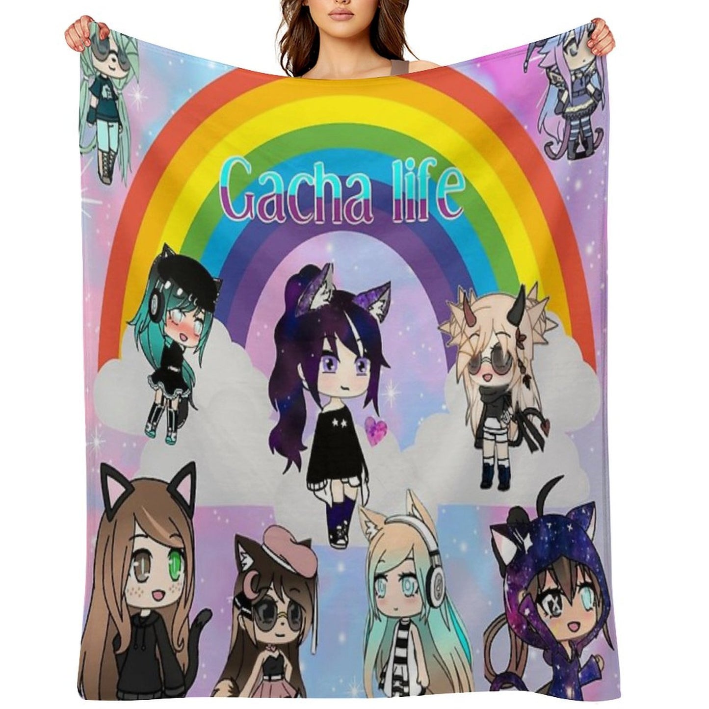 Gacha Life Anime Pack Throw Blanket
