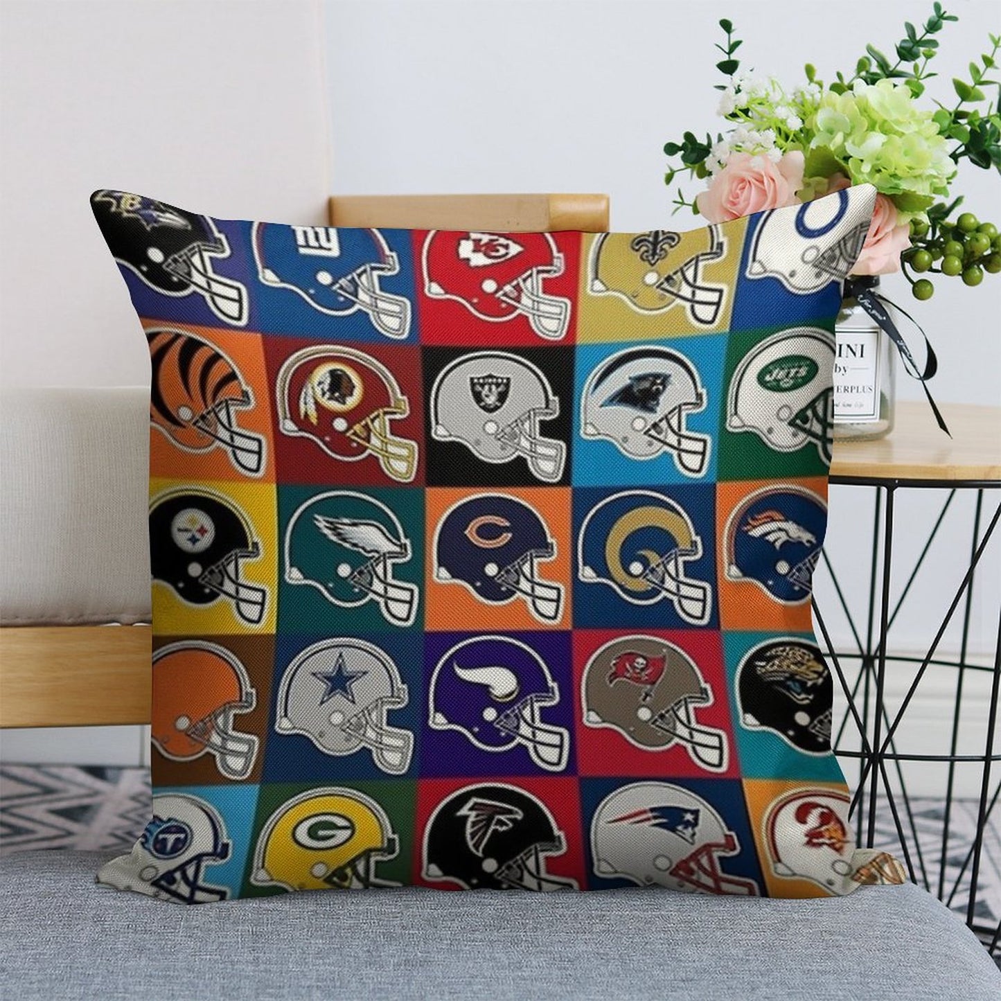 NFL USA Linen Throw Pillow Cover