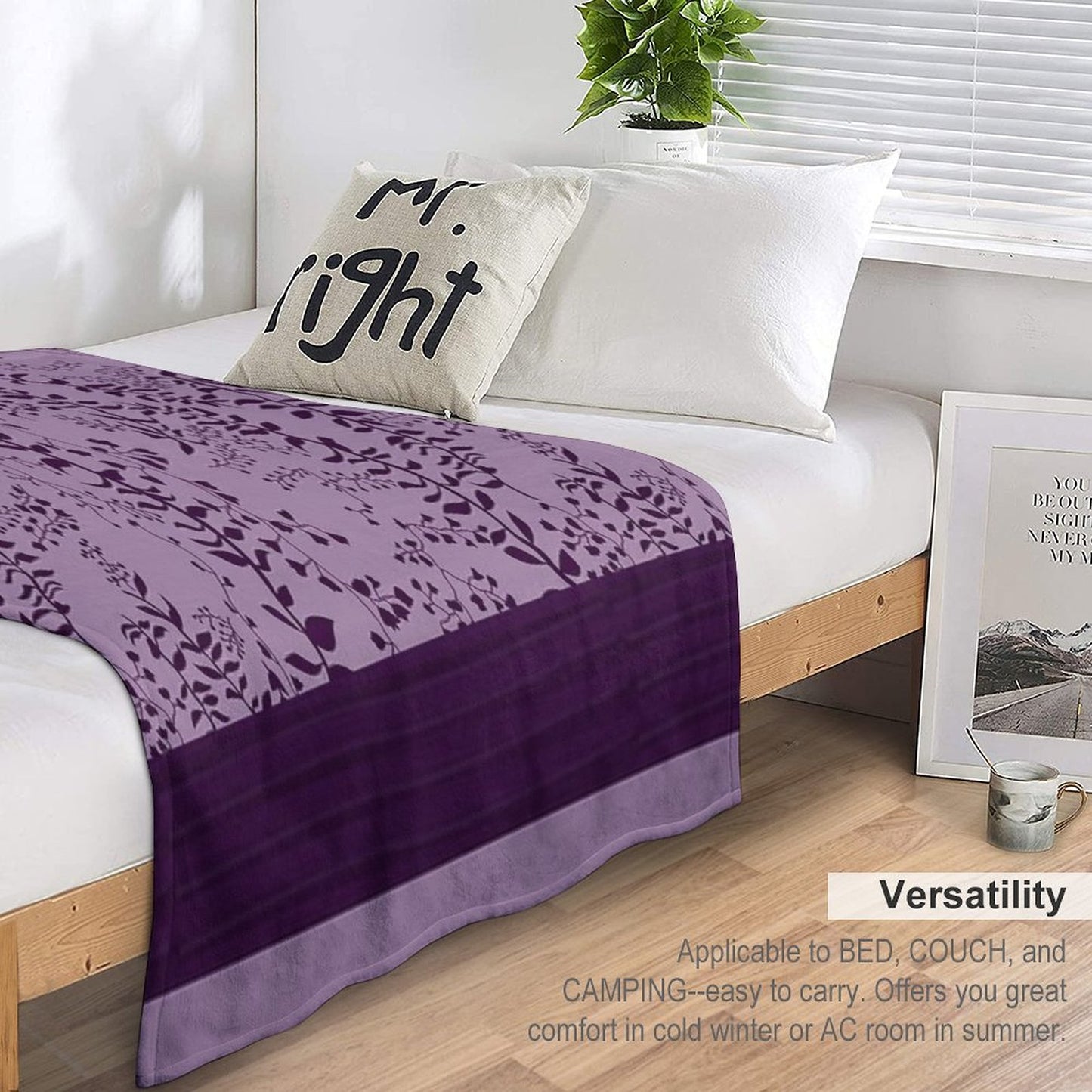 Bella Swan's Comforter Set Replica Purples Cool - Version 2 Twilight Saga Fanart Throw Blanket