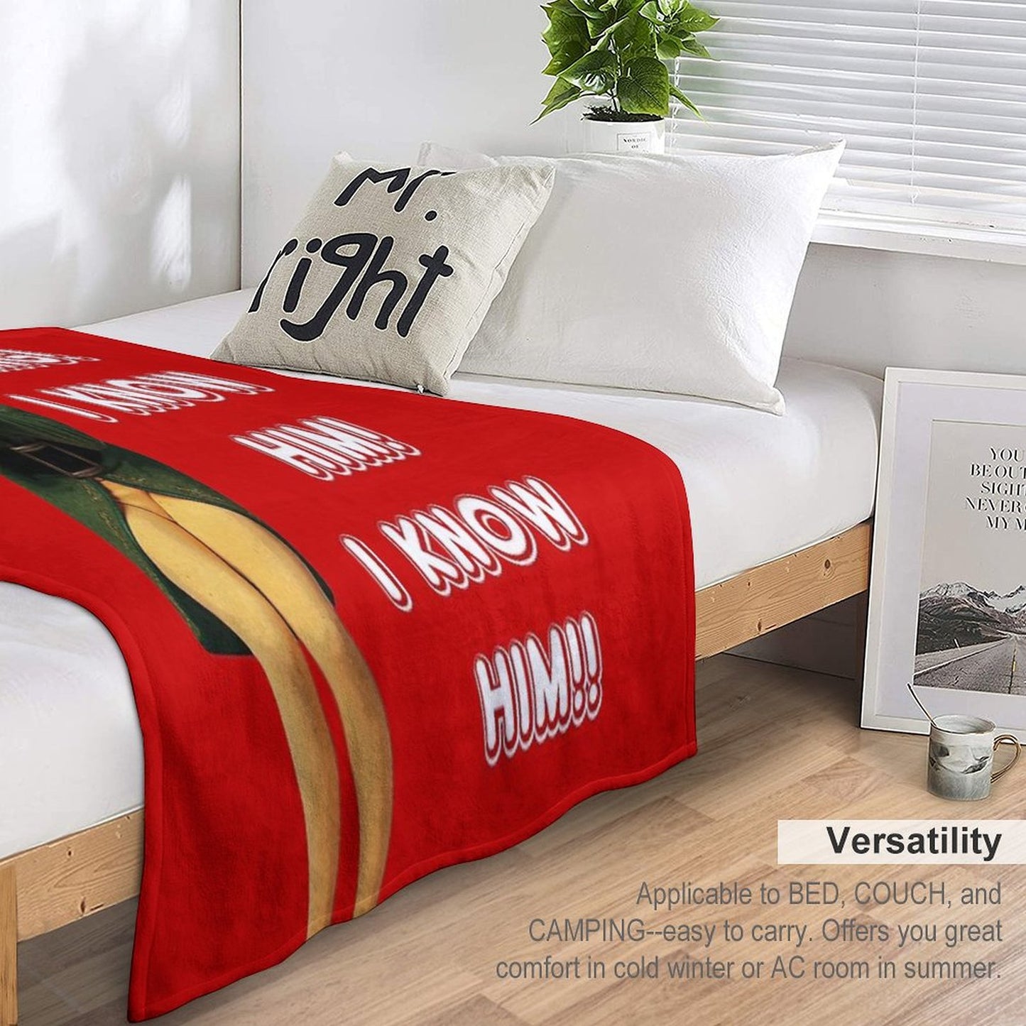 SANTA'S COMING! I KNOW HIM! Elf The Movie Will Ferrell Buddy Christmas Throw Blanket