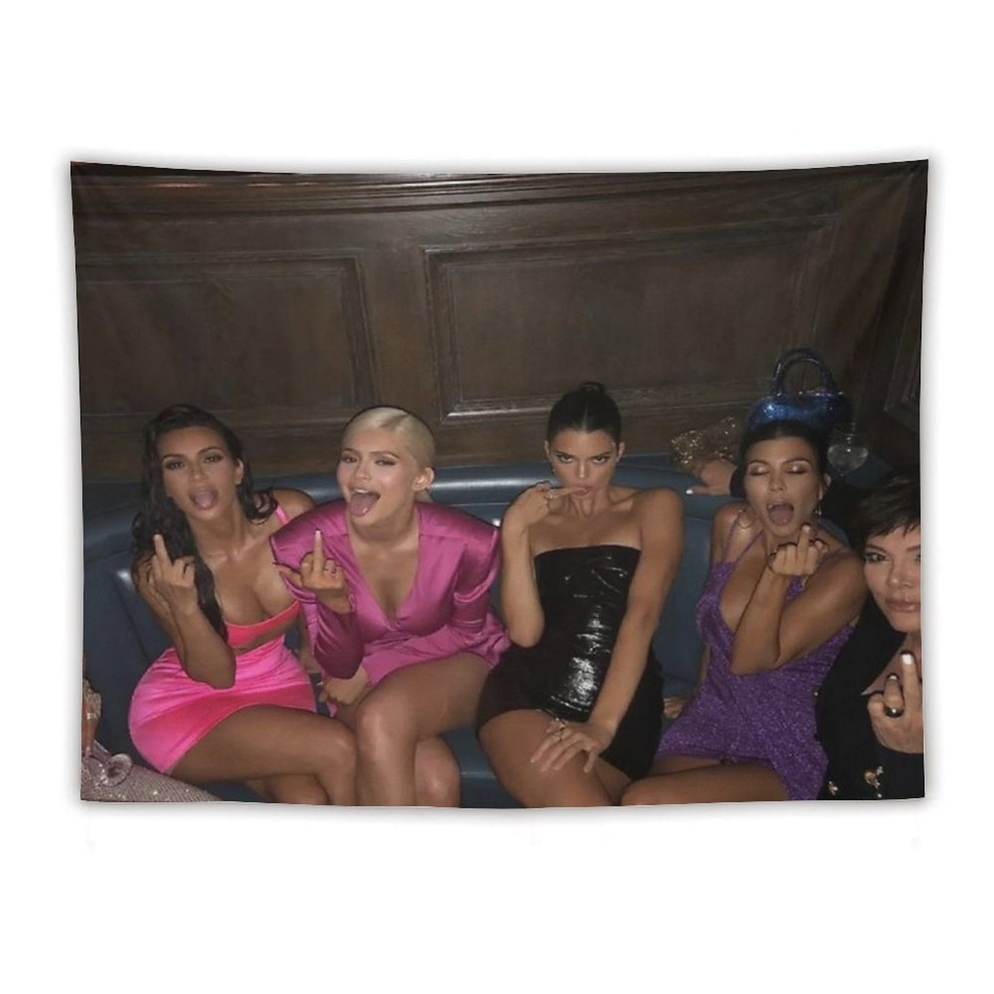 Kardashian Family Middle Finger Tapestries Tapestry Tapestry