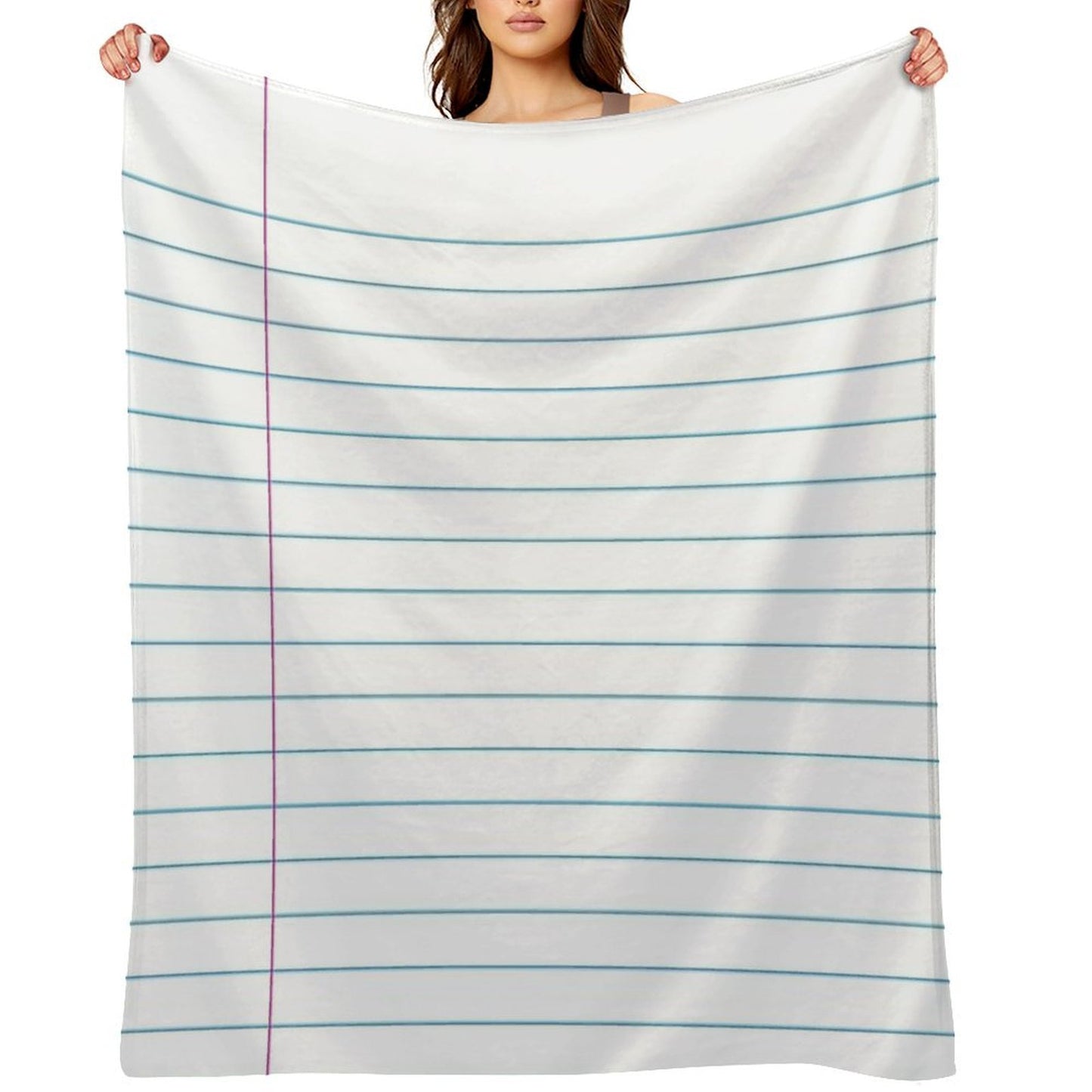 Lined Paper Throw Blanket