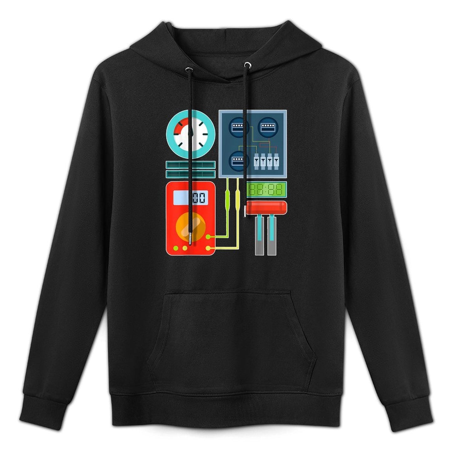 Funny Robot Costume for Halloween Party Layering Staple Hoodie