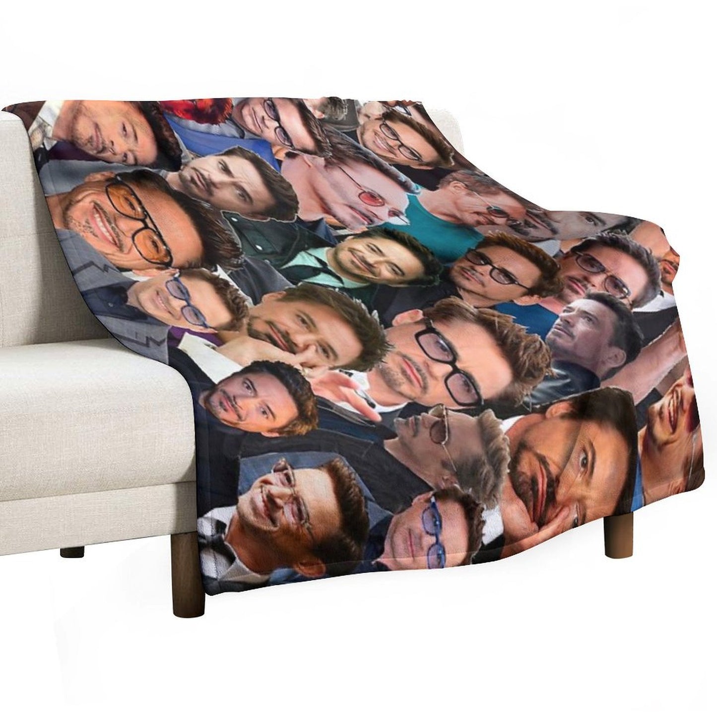 Robert Downey Jr. Photo Collage Throw Blanket