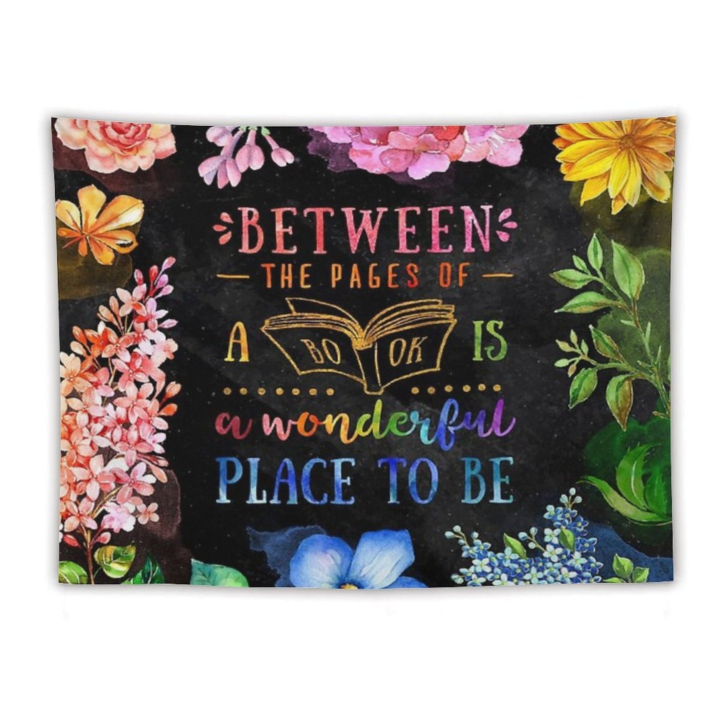 Between The Pages (black) Tapestry