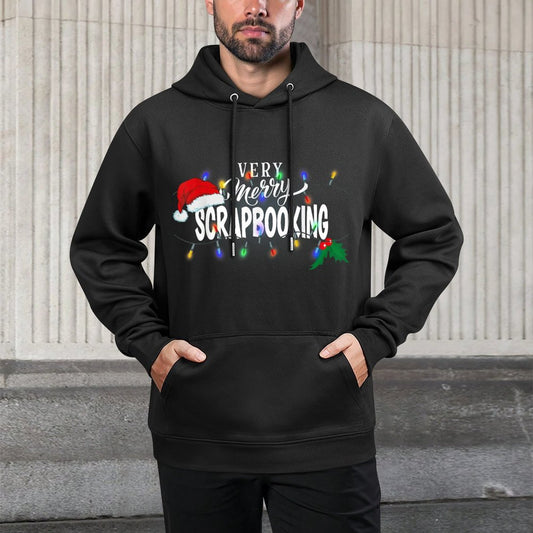 Matching Very Merry Scrapbooking Christmas Relaxed Fit Hoodie