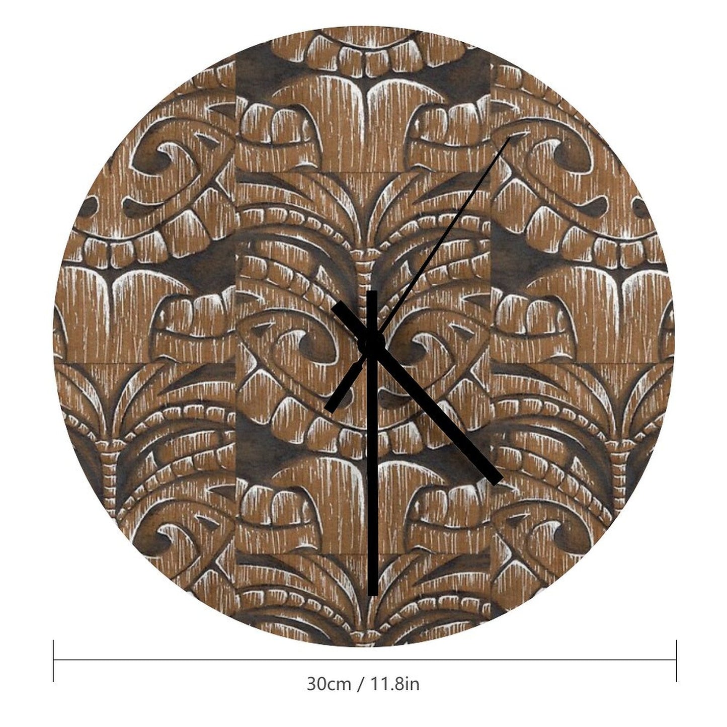 Maori Tiki Wall Clock