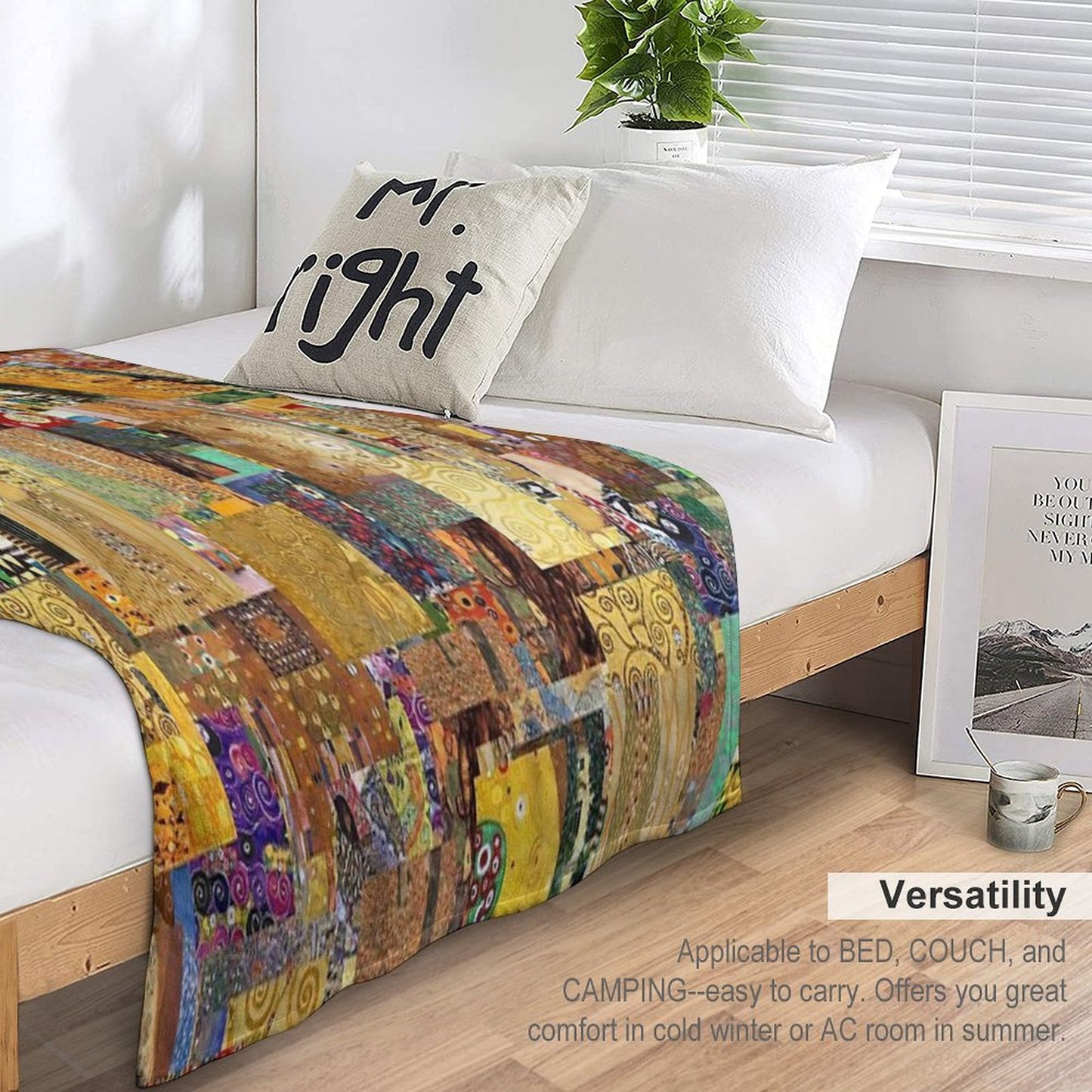 Gustav Klimt Throw Blanket