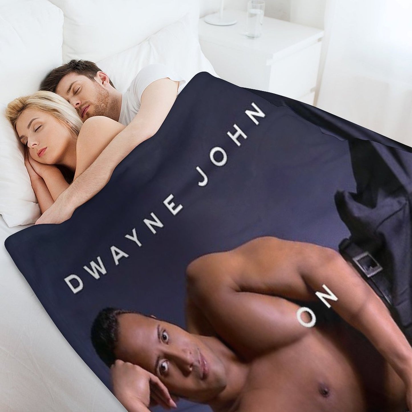 Dwayne Johnson on The Rock Throw Blanket
