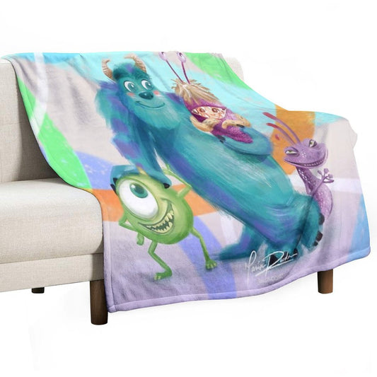 Monsters Inc Fanart Throw Blanket