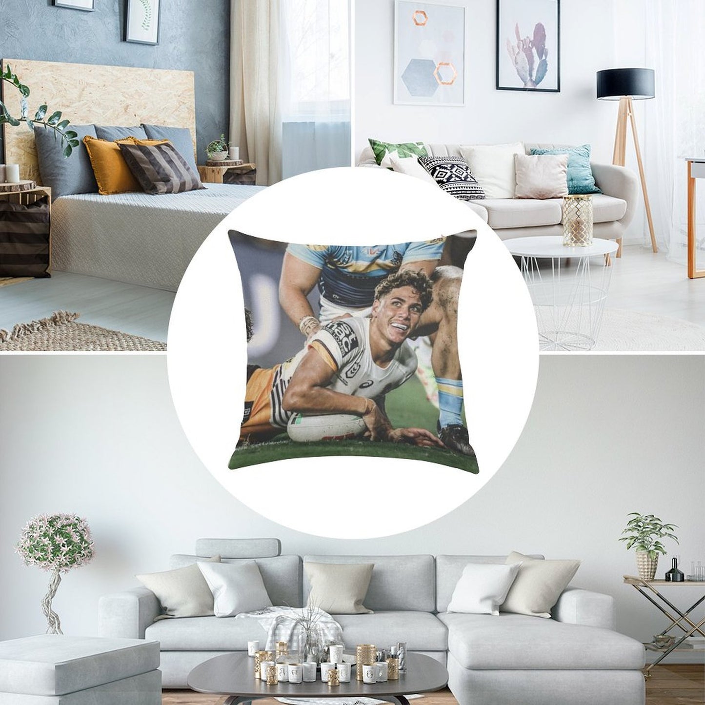 Reece Walsh Linen Throw Pillow Cover