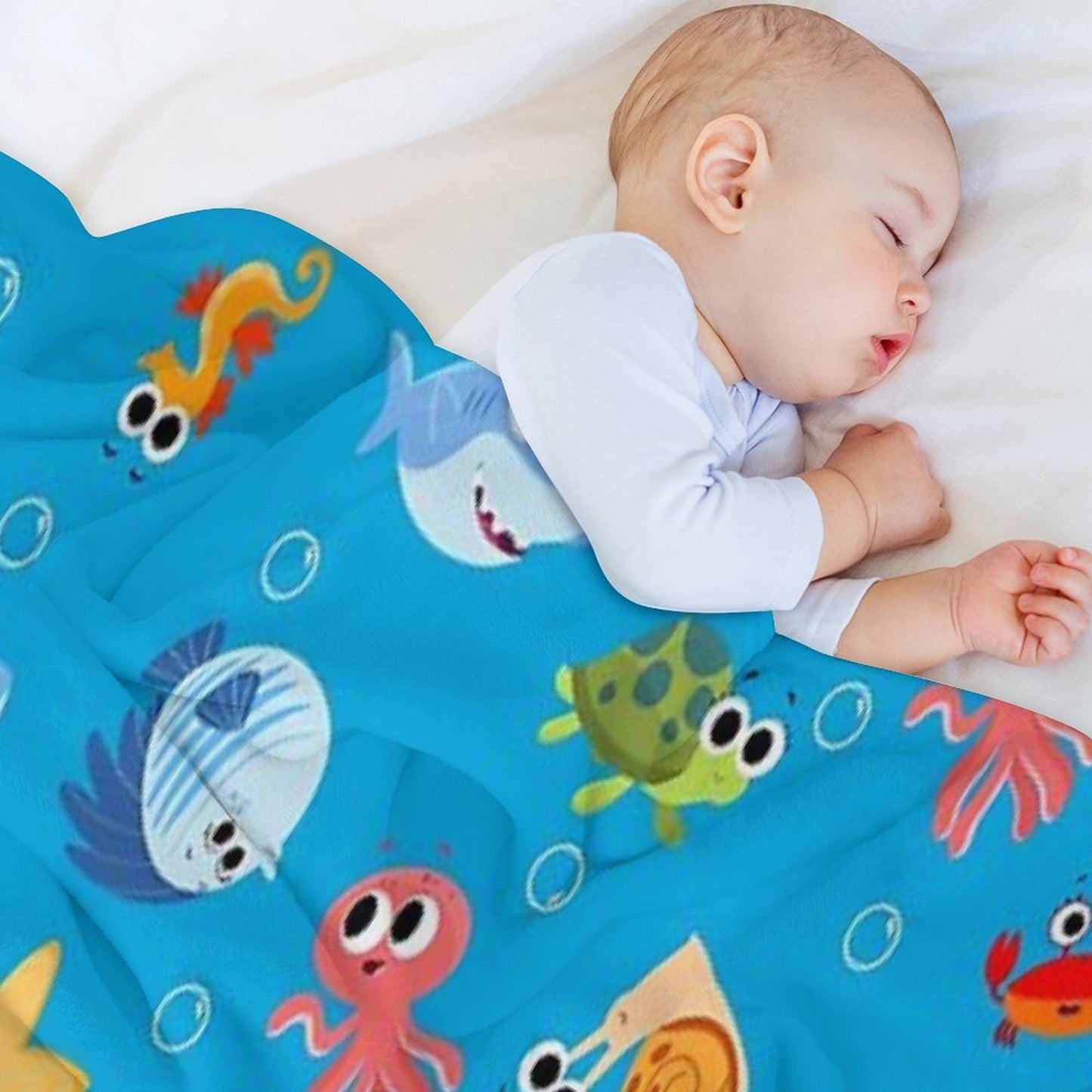 Finny The Shark Pattern 01 Throw Blanket