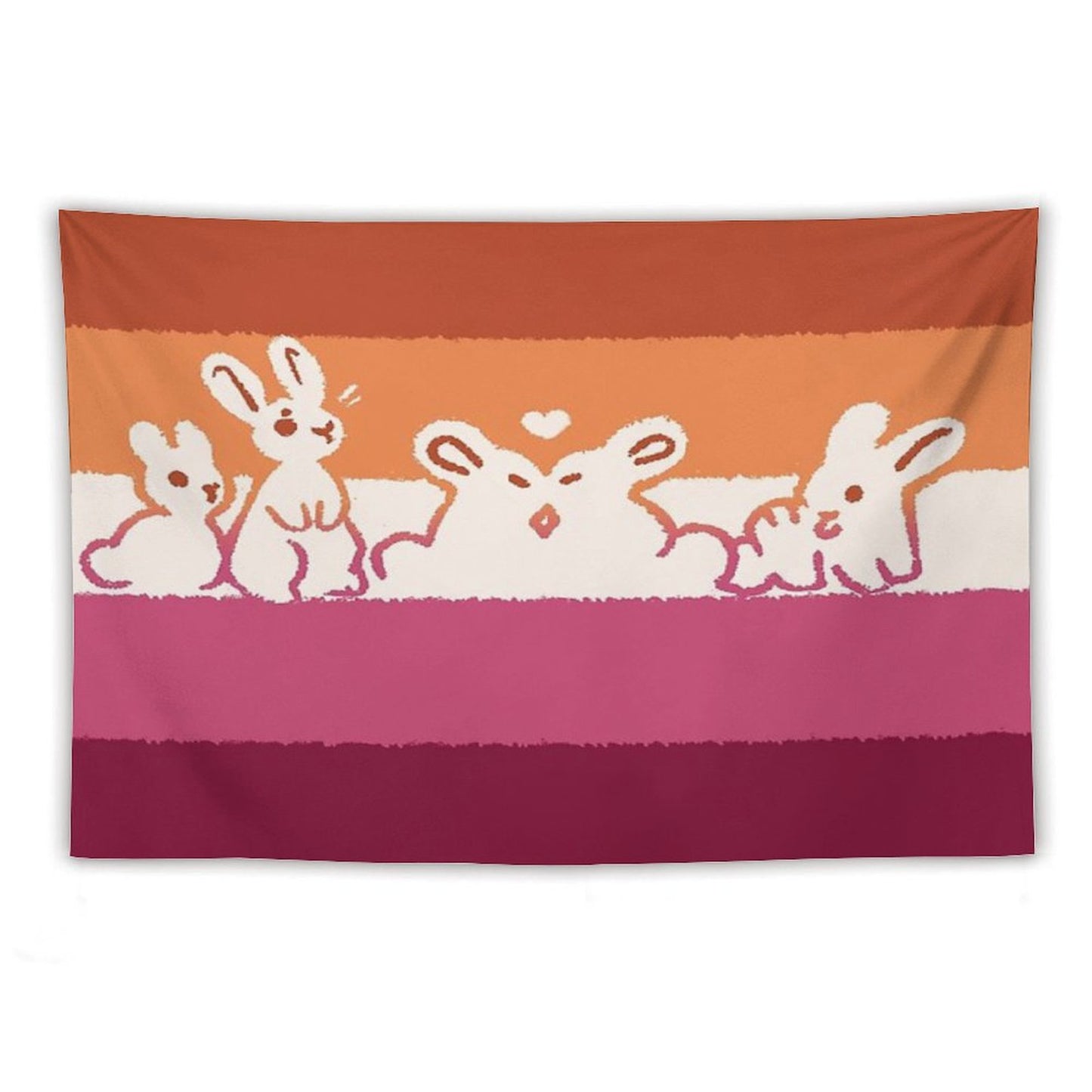 Lesbian Flag Bunnies Tapestry