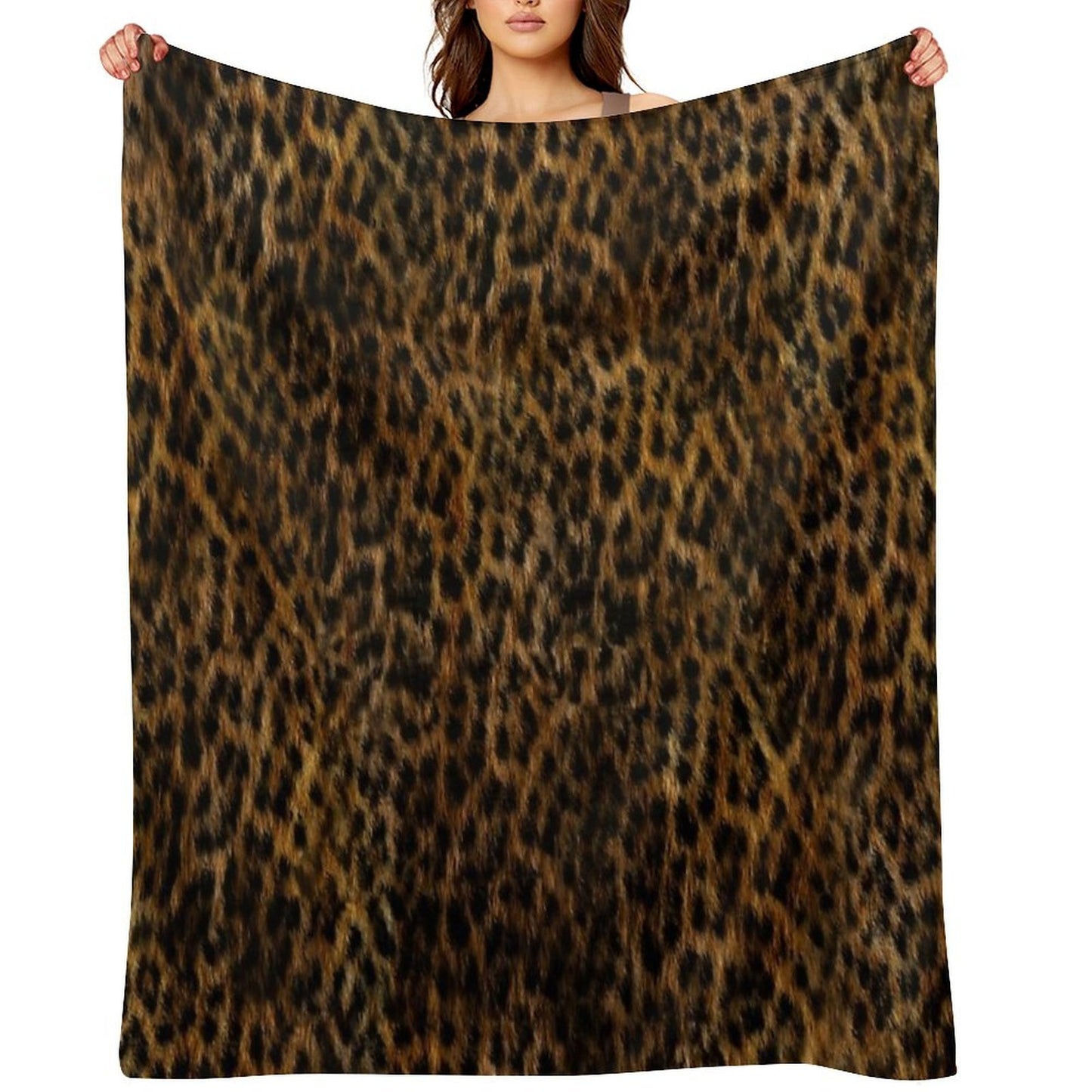 Cheetah Fur Texture Throw Blanket