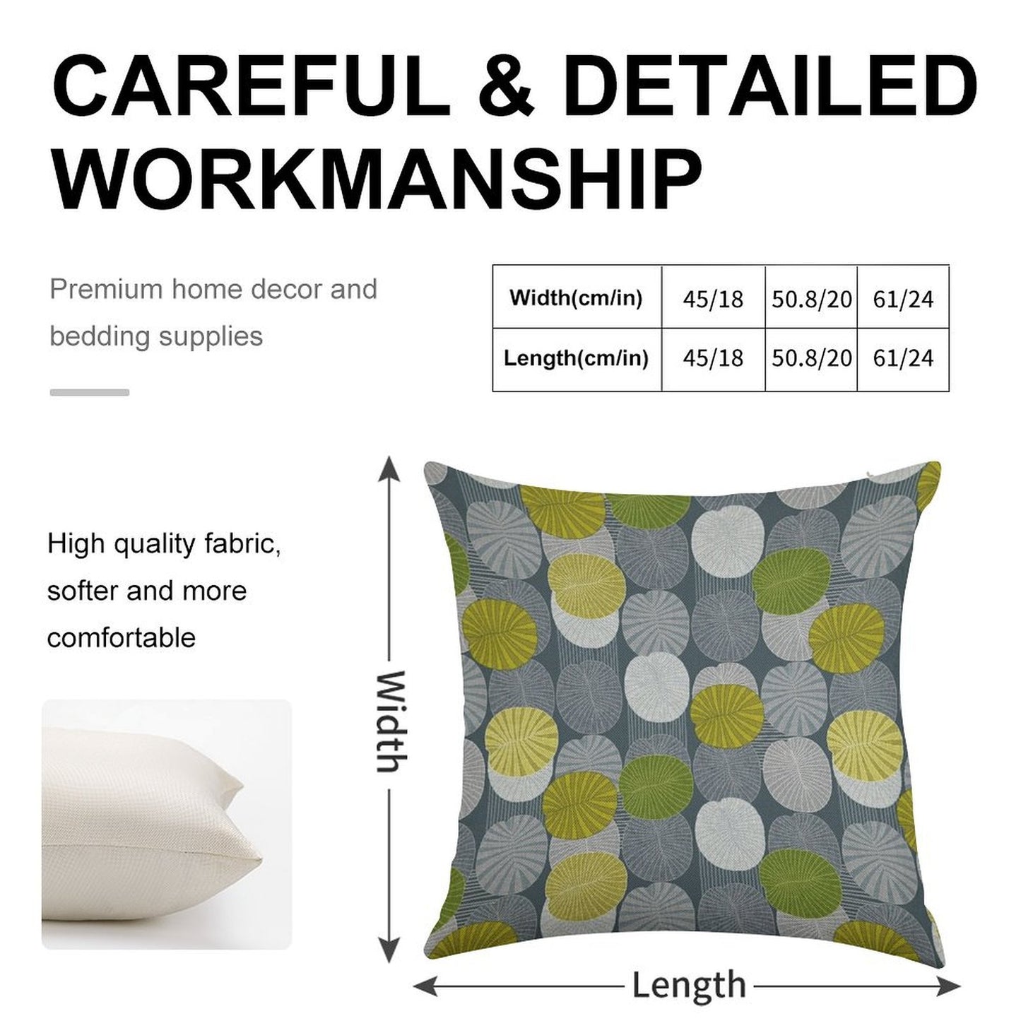 Dickinsonia Lime Linen Throw Pillow Cover