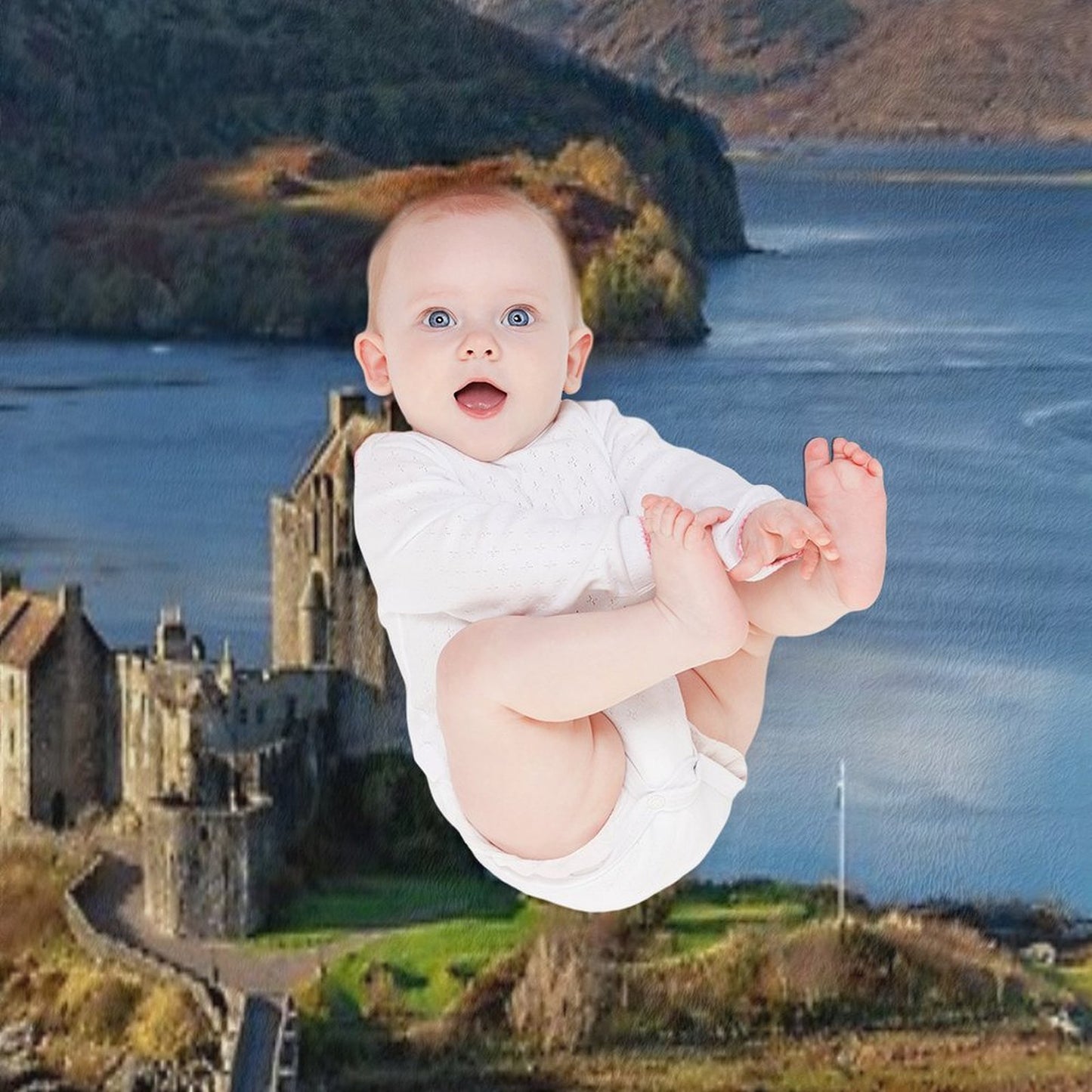 Isle of Skye And Eilean Donan Castle in Autumn. Scotland Throw Blanket