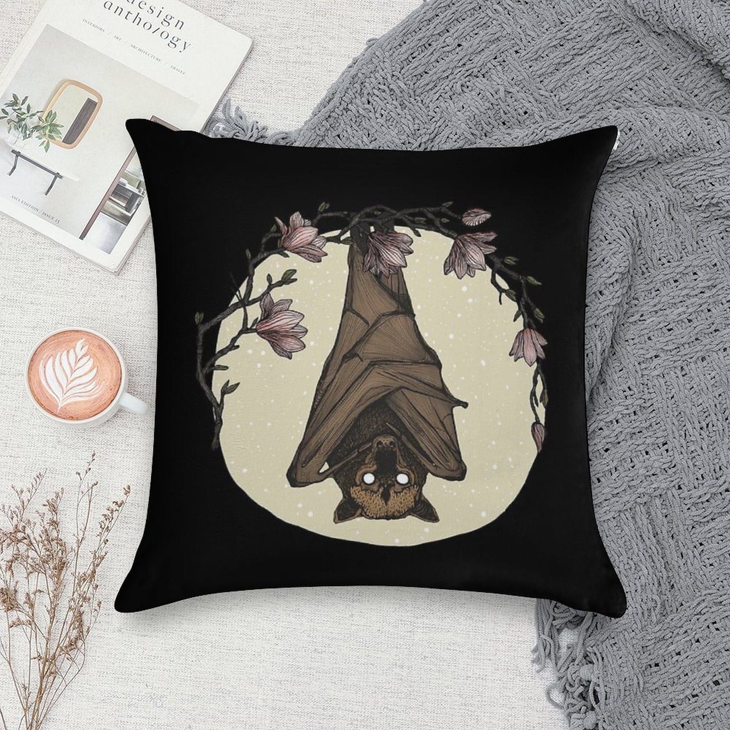 Bat Crazy Soft Luxury Feel Throw Pillow