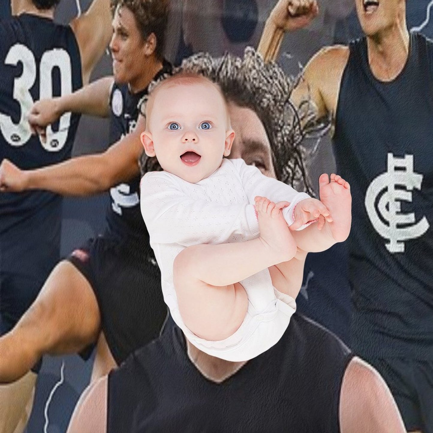 Charlie Curnow Carlton Football Club AFL Player Throw Blanket