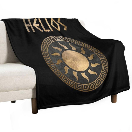 Helios Greek God of The Sun Ancient Symbol Throw Blanket