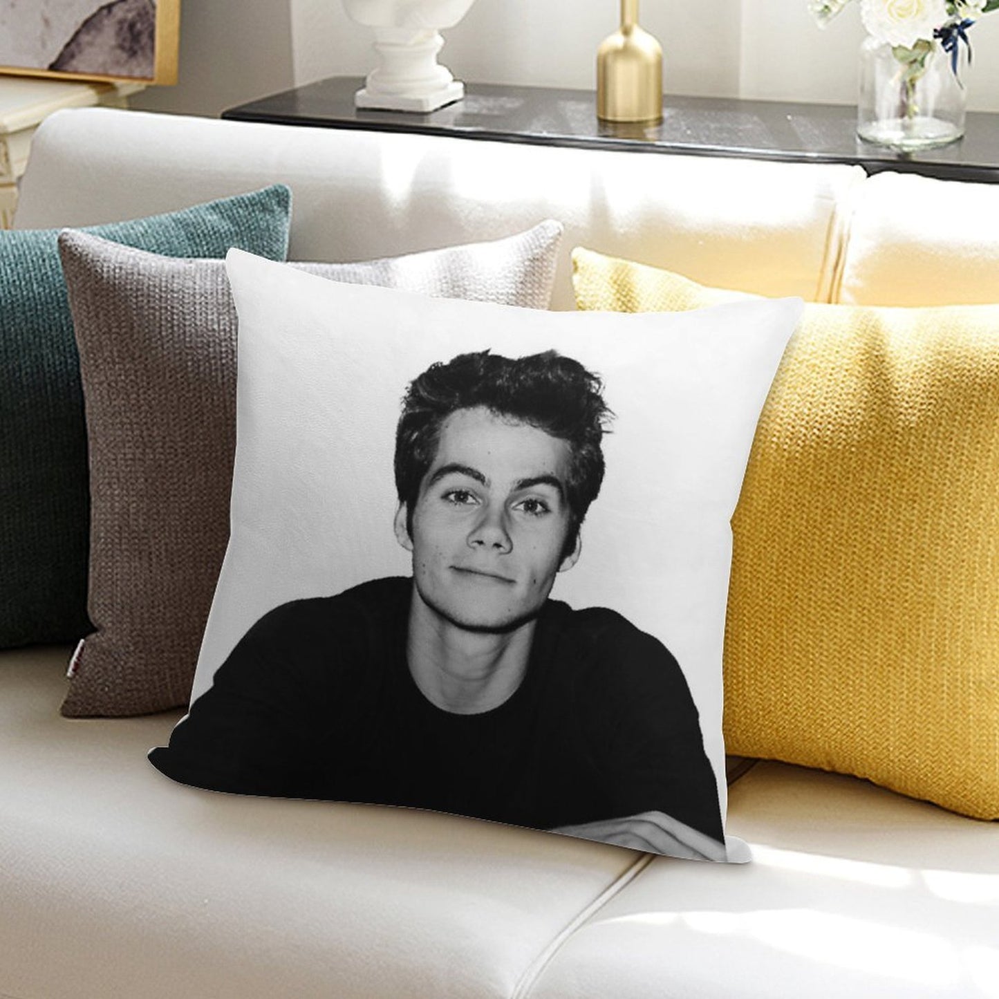 Heart Eye Emoji Soft Ultra-Soft Texture Throw Pillow