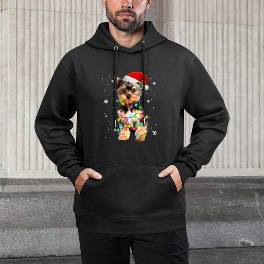 Yorkie Dogs Tree Christmas Sweater Xmas Pet Animal Dog Lover All-Day Comfort Hoodie