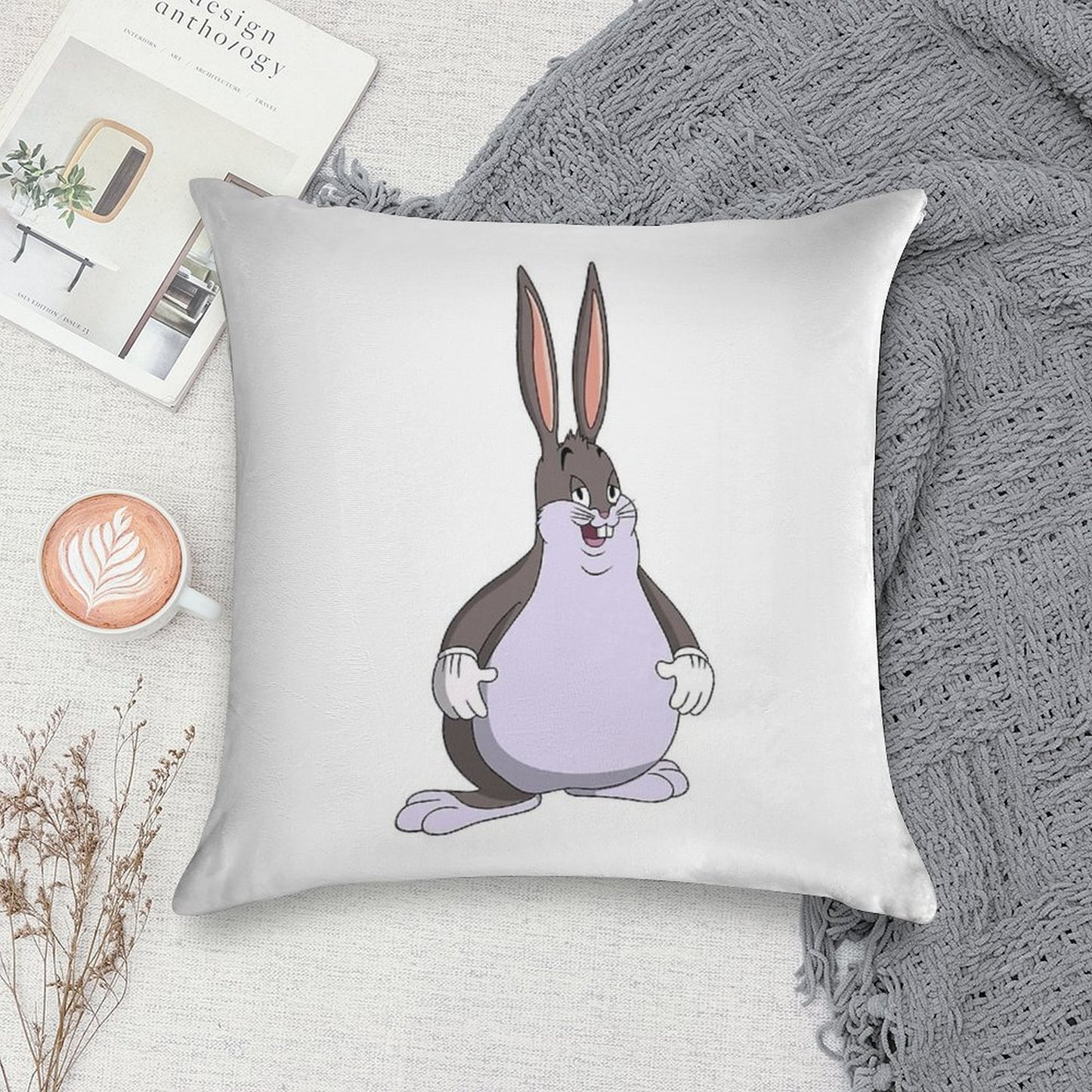 Big Chungus Soft Easy Maintenance Throw Pillow