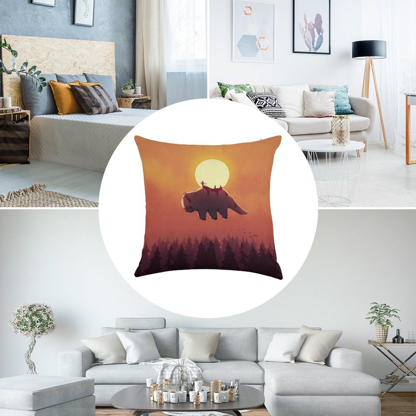 The End of All Things Linen Throw Pillow Cover