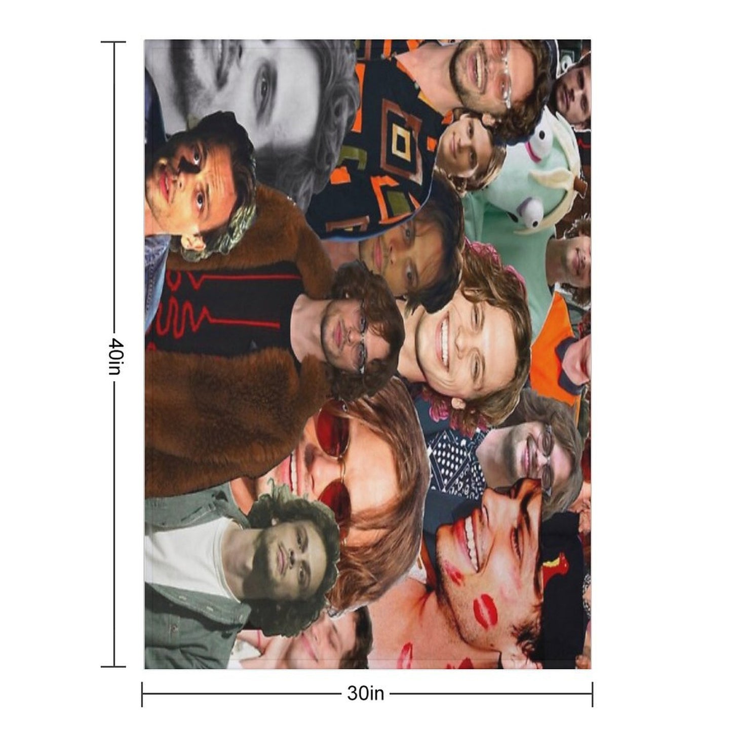 Matthew Gray Gubler Collage Throw Blanket